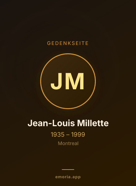 Gedenkportrait von Jean-Louis Millette