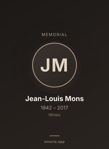 Memorial portrait of Jean-Louis Mons