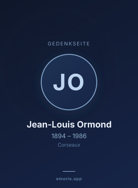Gedenkportrait von Jean-Louis Ormond