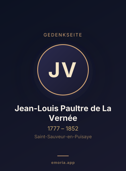 Gedenkportrait von Jean-Louis Paultre de La Vernée