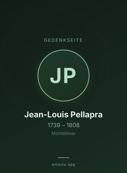 Gedenkportrait von Jean-Louis Pellapra