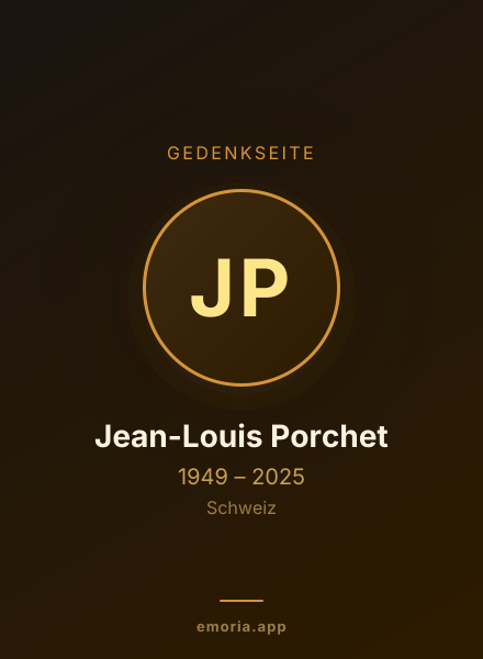 Gedenkportrait von Jean-Louis Porchet
