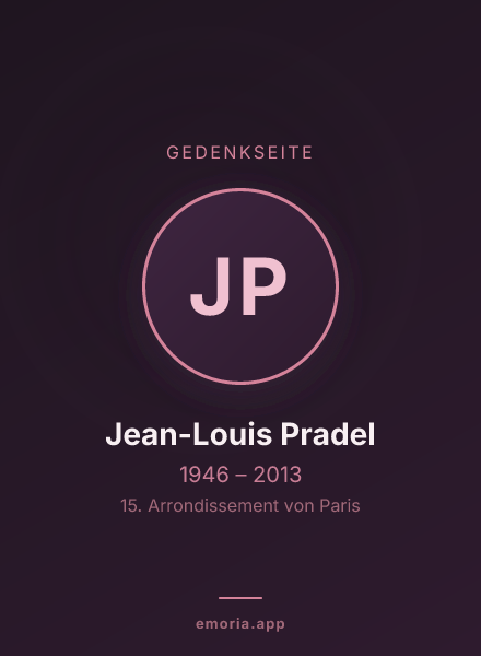 Gedenkportrait von Jean-Louis Pradel