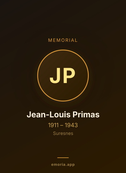 Memorial portrait of Jean-Louis Primas