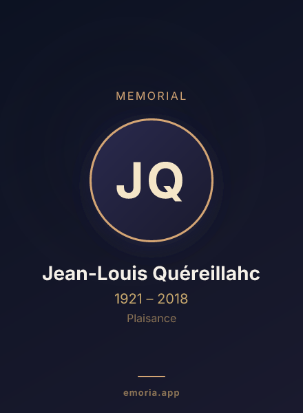 Memorial portrait of Jean-Louis Quéreillahc