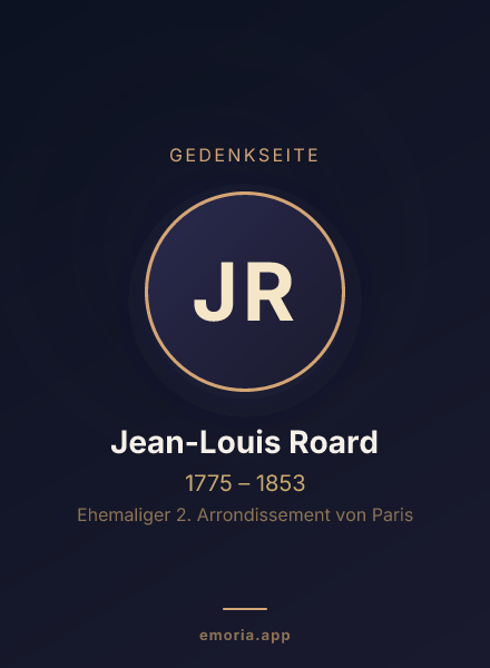 Gedenkportrait von Jean-Louis Roard