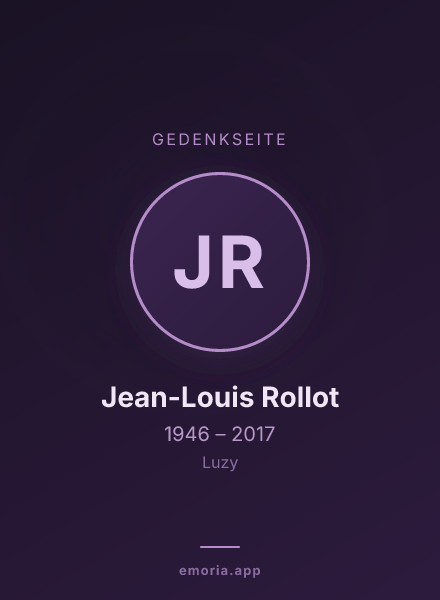 Gedenkportrait von Jean-Louis Rollot