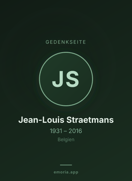 Gedenkportrait von Jean-Louis Straetmans