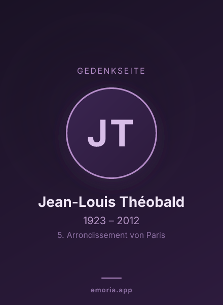 Gedenkportrait von Jean-Louis Théobald