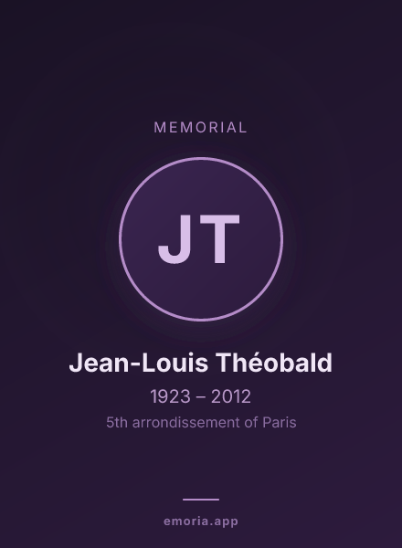 Memorial portrait of Jean-Louis Théobald