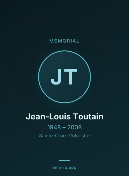 Memorial portrait of Jean-Louis Toutain
