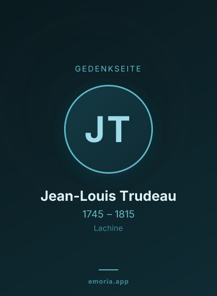 Gedenkportrait von Jean-Louis Trudeau