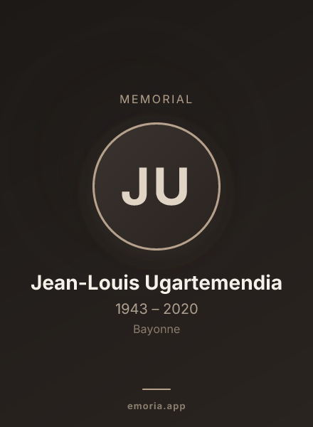 Memorial portrait of Jean-Louis Ugartemendia