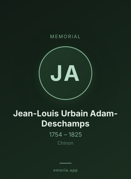 Memorial portrait of Jean-Louis Urbain Adam-Deschamps