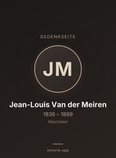 Gedenkportrait von Jean-Louis Van der Meiren