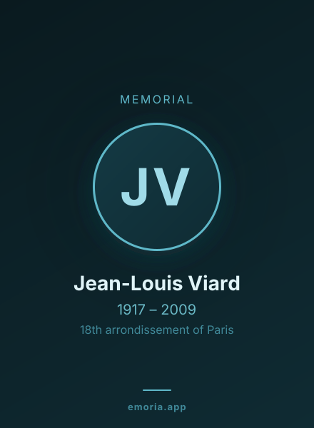 Memorial portrait of Jean-Louis Viard
