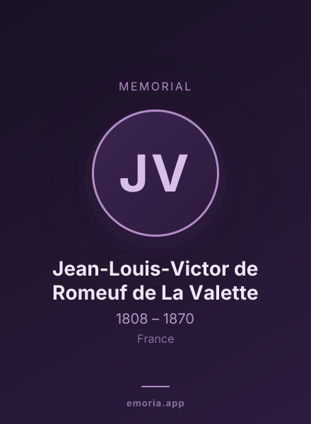 Memorial portrait of Jean-Louis-Victor de Romeuf de La Valette
