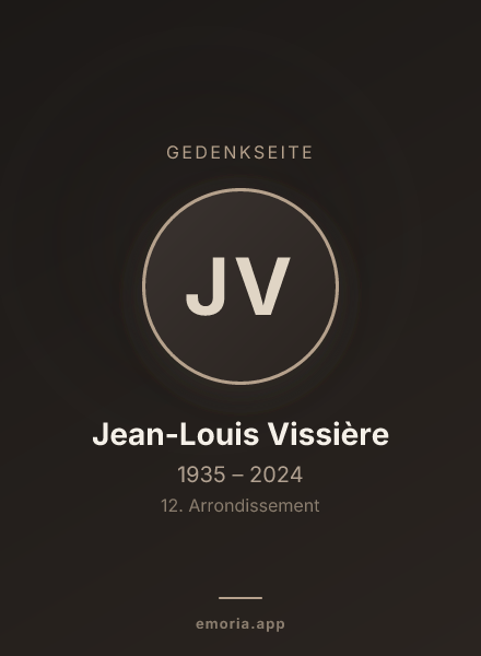 Gedenkportrait von Jean-Louis Vissière
