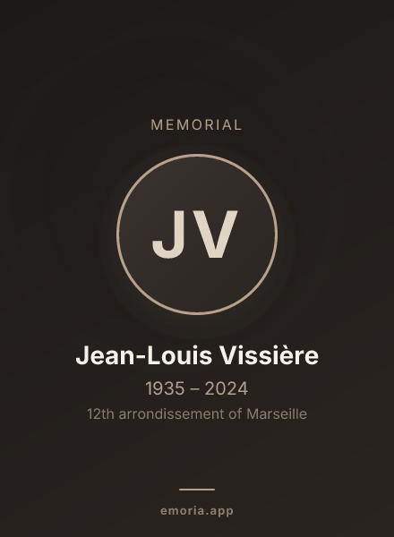 Memorial portrait of Jean-Louis Vissière