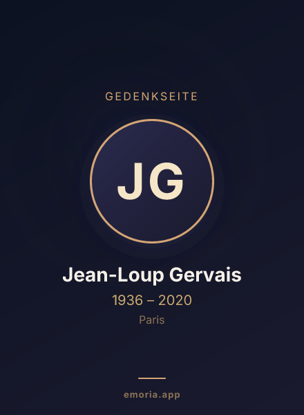Gedenkportrait von Jean-Loup Gervais