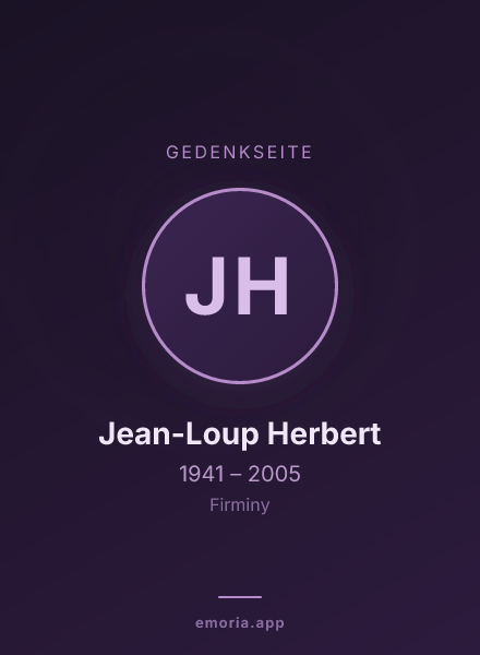 Gedenkportrait von Jean-Loup Herbert