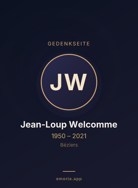 Gedenkportrait von Jean-Loup Welcomme