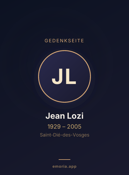 Gedenkportrait von Jean Lozi