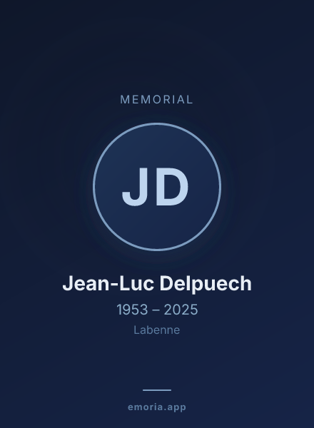 Memorial portrait of Jean-Luc Delpuech