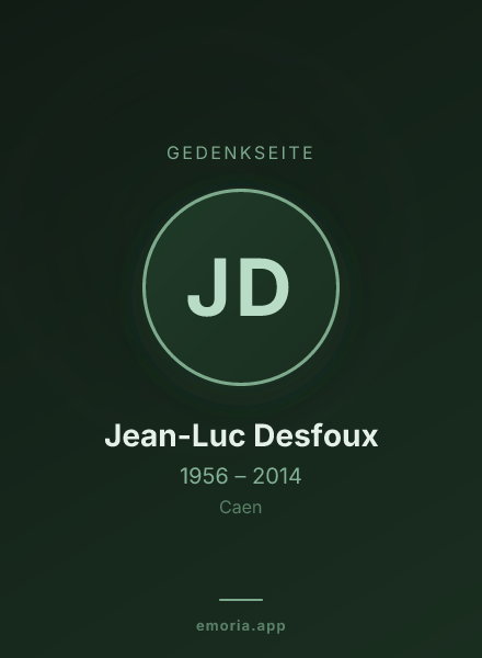 Gedenkportrait von Jean-Luc Desfoux