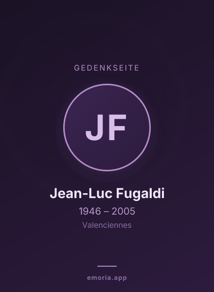 Gedenkportrait von Jean-Luc Fugaldi