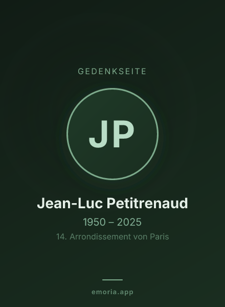Gedenkportrait von Jean-Luc Petitrenaud