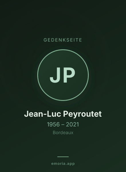 Gedenkportrait von Jean-Luc Peyroutet