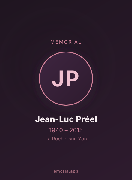 Memorial portrait of Jean-Luc Préel