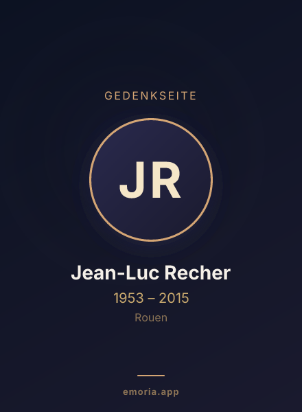 Gedenkportrait von Jean-Luc Recher