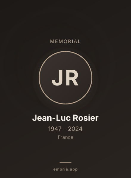Memorial portrait of Jean-Luc Rosier