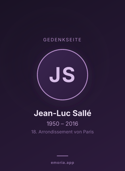 Gedenkportrait von Jean-Luc Sallé