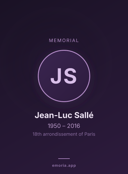 Memorial portrait of Jean-Luc Sallé