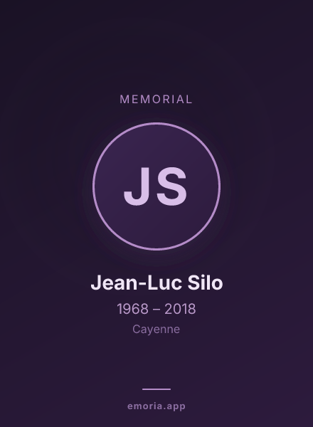 Memorial portrait of Jean-Luc Silo