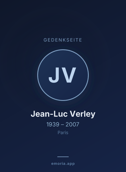 Gedenkportrait von Jean-Luc Verley