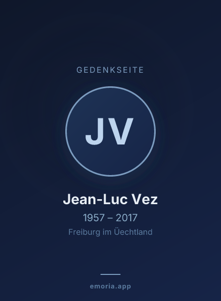 Gedenkportrait von Jean-Luc Vez