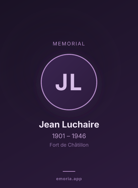 Memorial portrait of Jean Luchaire