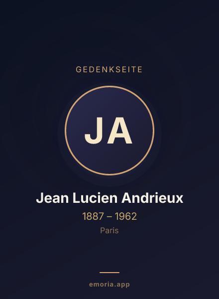 Gedenkportrait von Jean Lucien Andrieux