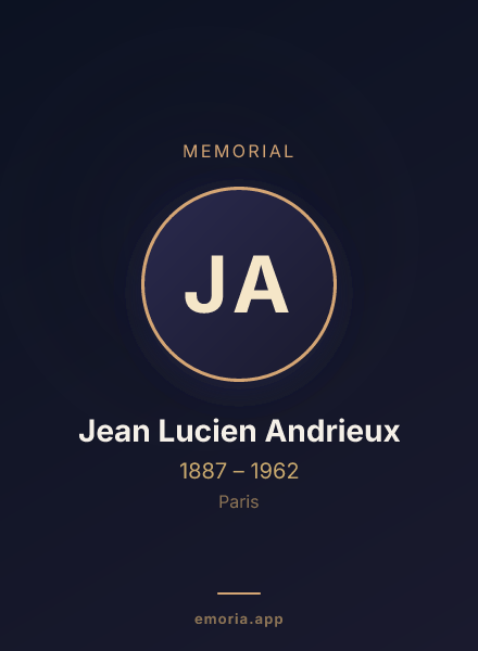 Memorial portrait of Jean Lucien Andrieux