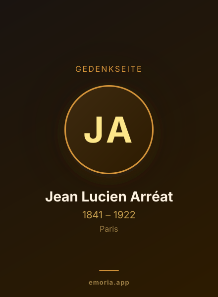 Gedenkportrait von Jean Lucien Arréat