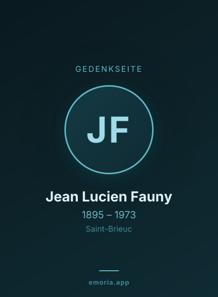 Gedenkportrait von Jean Lucien Fauny