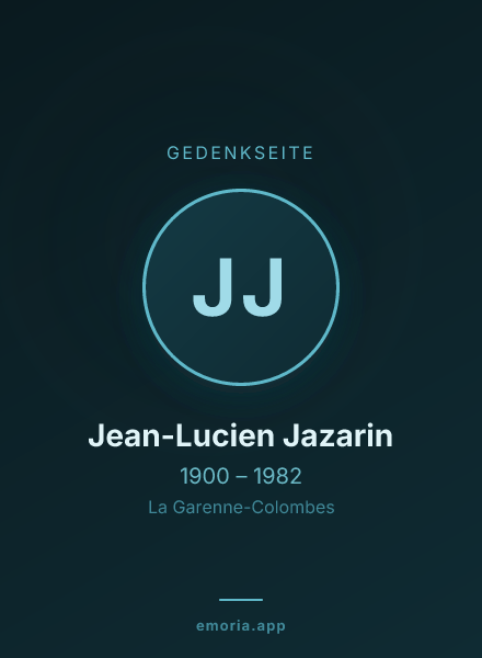 Gedenkportrait von Jean-Lucien Jazarin