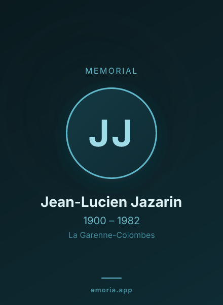 Memorial portrait of Jean-Lucien Jazarin