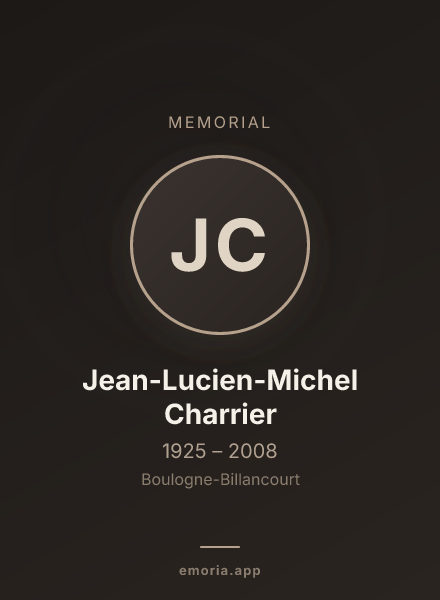 Memorial portrait of Jean-Lucien-Michel Charrier