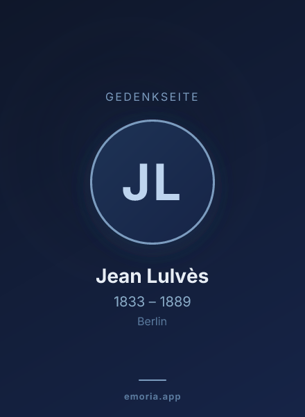 Gedenkportrait von Jean Lulvès
