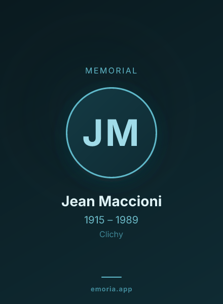 Memorial portrait of Jean Maccioni